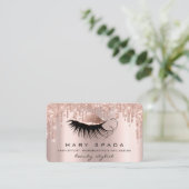 Carte De Visite Maquillage Artiste Eyebrows Lashes Rose Brows (Debout devant)
