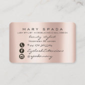 Carte De Visite Maquillage Artiste Eyebrows Lashes Rose Brows (Dos)