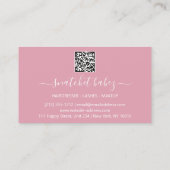 Carte De Visite Maquillage Artiste Eyelash Cheveux Brows Lips QR L (Dos)
