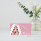 Carte De Visite Maquillage Artiste Eyelash Cheveux Brows Lips QR L (Debout devant)