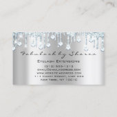 Carte De Visite Maquillage Artiste Eyelash Diamond Drives Gris Ble (Dos)