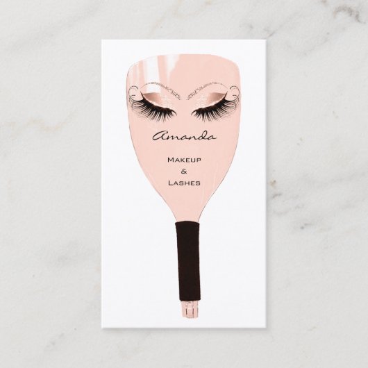 Carte De Visite Maquillage Artiste Eyelash Extension Hair Styliste (Devant)
