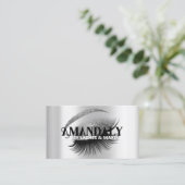 Carte De Visite Maquillage Artiste Eyelash Extensions QR LOGO Arge (Debout devant)