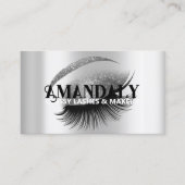 Carte De Visite Maquillage Artiste Eyelash Extensions QR LOGO Arge (Devant)