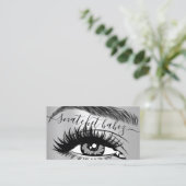 Carte De Visite Maquillage Artiste Eyelash Hair Brows Code QR Logo (Debout devant)