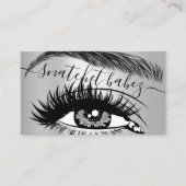 Carte De Visite Maquillage Artiste Eyelash Hair Brows Code QR Logo (Devant)