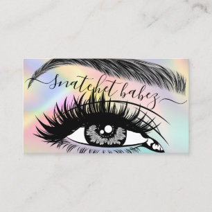 Carte De Visite Maquillage Artiste Eyelash Hair Brows QR Code Past