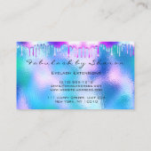 Carte De Visite Maquillage Artiste Eyelash Holographe Drives Océan (Dos)