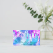 Carte De Visite Maquillage Artiste Eyelash Holographe Drives Océan (Debout devant)