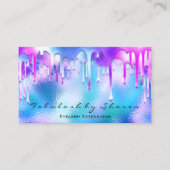 Carte De Visite Maquillage Artiste Eyelash Holographe Drives Océan (Devant)