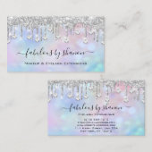 Carte De Visite Maquillage Artiste Eyelash Lashes Holographique Di (Devant / Derrière)