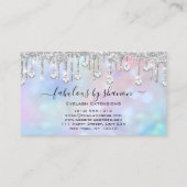 Carte De Visite Maquillage Artiste Eyelash Lashes Holographique Di (Dos)