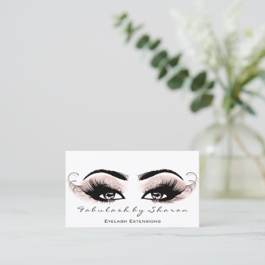 Carte De Visite Maquillage Artiste Eyelash Lashes Parties scintill (Debout devant)
