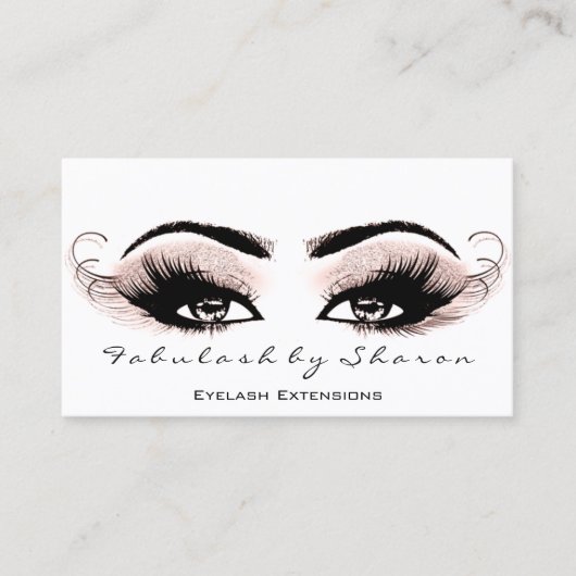 Carte De Visite Maquillage Artiste Eyelash Lashes Parties scintill (Devant)