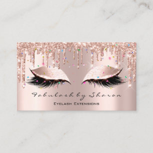 Carte De Visite Maquillage Artiste Eyelash Lashes Parties scintill