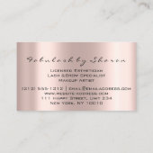 Carte De Visite Maquillage Artiste Eyelash Lashes Parties scintill (Dos)