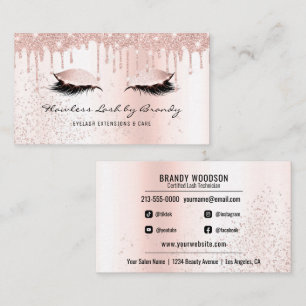 Carte De Visite Maquillage Artiste Eyelash Lashes Parties scintill