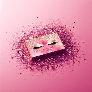 Carte De Visite Maquillage Artiste Eyelash Lashes Parties scintill