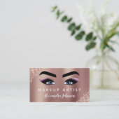Carte De Visite Maquillage Artiste Eyelash Lashes Parties scintill (Debout devant)