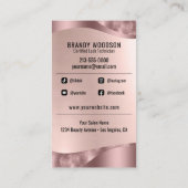 Carte De Visite Maquillage Artiste Eyelash Lashes Parties scintill (Dos)