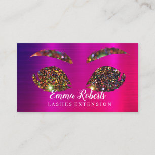 Carte De Visite Maquillage Artiste Eyelash Lashes Parties scintill
