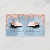 Carte De Visite Maquillage Artiste Eyelash Lashes Rose Drivers Blu (Devant)