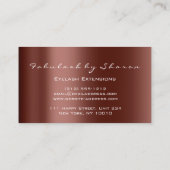 Carte De Visite Maquillage Artiste Eyelash Parties scintillant Dri (Dos)