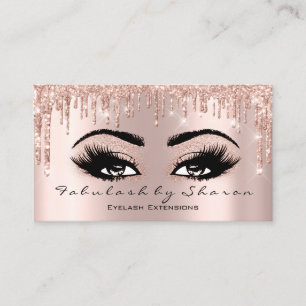 Carte De Visite Maquillage Artiste Eyelash Parties scintillant Dri
