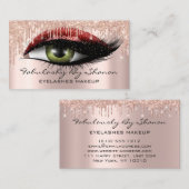 Carte De Visite Maquillage Artiste Eyelashes Parties scintillant D (Devant / Derrière)