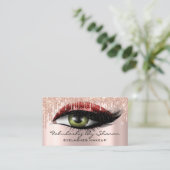 Carte De Visite Maquillage Artiste Eyelashes Parties scintillant D (Debout devant)