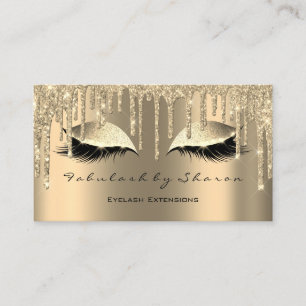 Carte De Visite Maquillage Artiste Eyes Lashes Parties scintillant