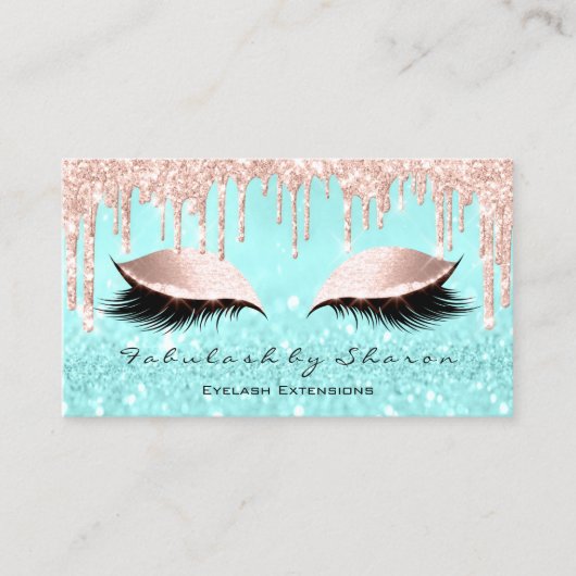 Carte De Visite Maquillage Artiste Eyes Lashes Parties scintillant (Devant)