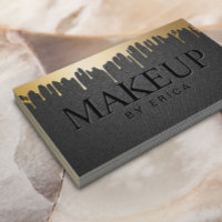 Maquillage Artiste Gold Drives Élégant Salon Noir