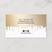 Carte De Visite Maquillage Artiste Gold Lips Conduite moderne (Dos)