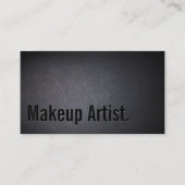 Carte De Visite Maquillage Artiste Gras Texte Élégant foncé (Devant)