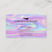 Carte De Visite Maquillage Artiste Iridescente Lash Silver Parties (Dos)