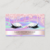 Carte De Visite Maquillage Artiste Iridescente + Parties scintilla (Devant)