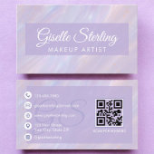 Carte De Visite Maquillage Artiste Iridescente Pastel Opal Hologra