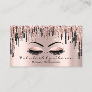 Carte De Visite Maquillage Artiste Lash de coeur Parties scintilla