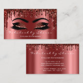 Carte De Visite Maquillage Artiste Lash Extension Parties scintill (Devant / Derrière)