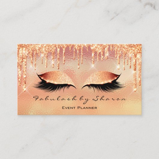 Carte De Visite Maquillage Artiste Lash Parties scintillant oeil g (Devant)