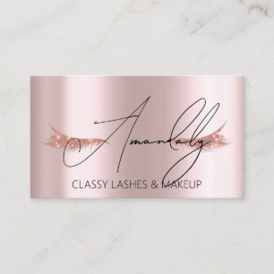 Carte De Visite Maquillage Artiste Lash QR LOGO Microblade Blush R
