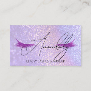 Carte De Visite Maquillage Artiste Lash QR LOGO Parties scintillan