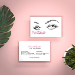 Carte De Visite Maquillage Artiste Lashes Brosses Noir et Blanc Si