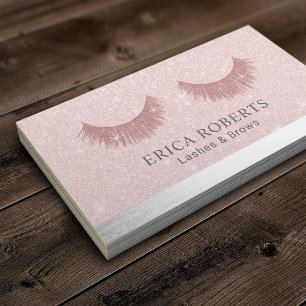 Carte De Visite Maquillage Artiste Lashes & Brow Salon Blush Rose 