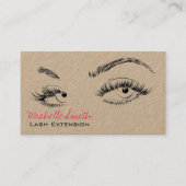 Carte De Visite Maquillage Artiste Lashes Brows Black White Qr Cod (Devant)
