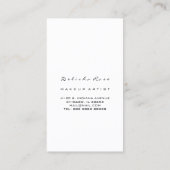 Carte De Visite Maquillage Artiste Lashes Parties scintillant Lèvr (Dos)