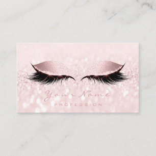 Carte De Visite Maquillage Artiste Lashes Parties scintillant Pink