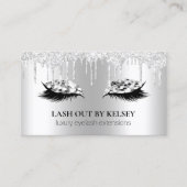 Carte De Visite Maquillage Artiste Lashes Parties scintillant Plat (Devant)