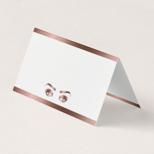 Carte De Visite Maquillage Artiste Lashes Rose Gold Eyes Brows (Dos)